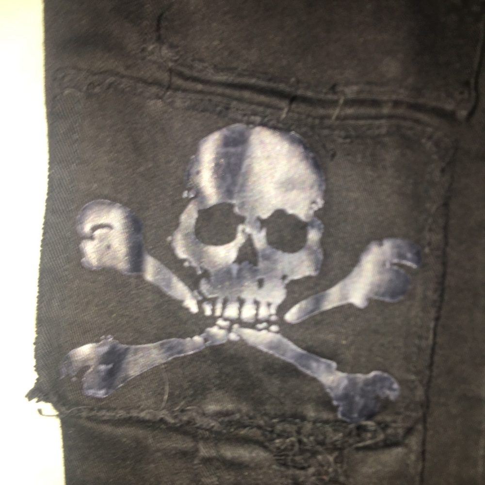 Tripp NYC Skull patched pants Skinny